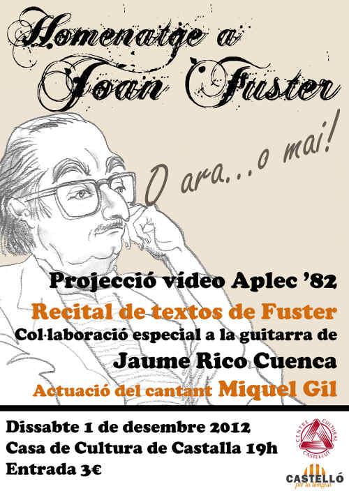 Homenatge a Joan Fuster en Castalla