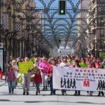 Diversos col·lectius i plataformes com la Plataforma per la Llei de Dependència de l’Alcoià-Comtat, o la Plataforma d’Afectats per la Hipoteca, desenvoluparen la marxa sota lemes com “Pa, treball, sostre i dignitat per a tots i totes“, per denunciar les polítiques d’austeritat per part de l’administració pública. Seguidament, llegiren un manifest a la Plaça d’Espanya d’Alcoi. Les marxes de la dignitat creuen les capitals de l'Alcoià i El Comtat
