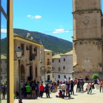 La plaça de l'Ajuntament de Biar durant l'acte