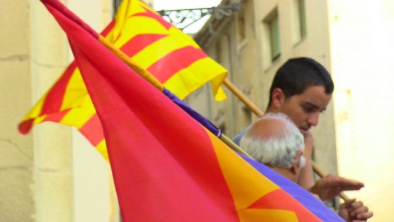 Biar pel dret a decidir: unes 30 persones es concentren per demanar un estat republicà