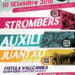 Juantxo Skalari, Strombers, Auxili i la Fístula Vallkànika actuaran al Festiniu 2016