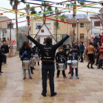 Un moment de l'exhibició del grup de percussió Kumkumtrà