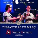 Miquel Gil i Pep Gimeno Botifarra canten 'NUS' al Teatre Serrano de Gandia el 28 de març