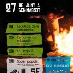 Benimassot celebra la Festa de Sant Joan el pròxim 27 de juny