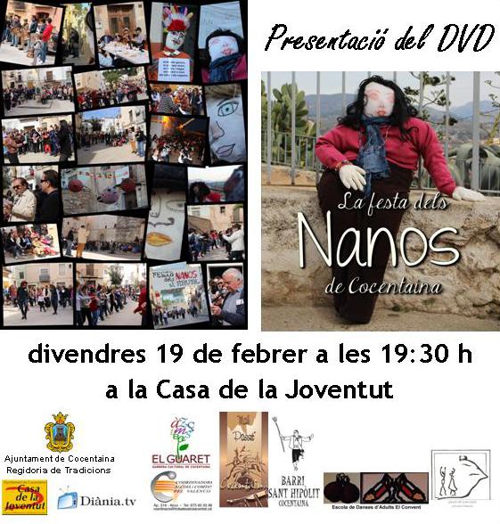 El Guaret presenta el DVD "La Festa dels Nanos de Cocentaina" el pròxim 19 de febrer
