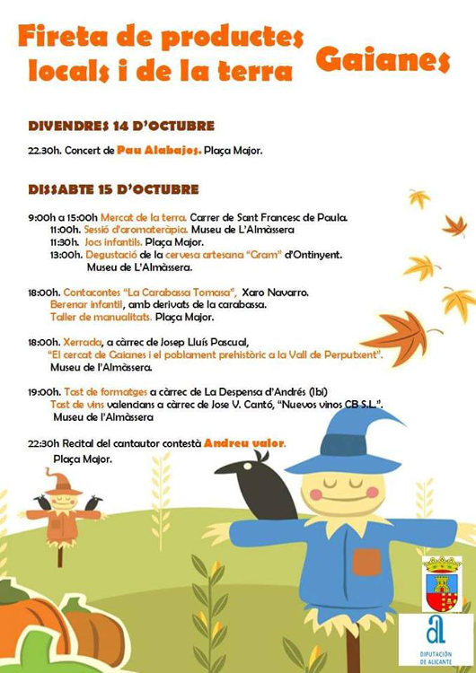 Gaianes prepara una fireta de productes locals i de la terra el 15 d'octubre