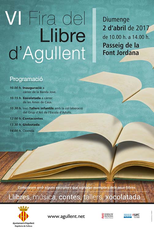 La Fira del Llibre torna a Agullent el diumenge 2 d'abril