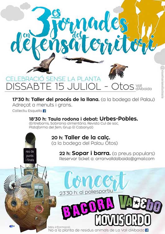 Otos acull les III Jornades en Defensa del Territori el pròxim 15 de juliol