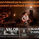 Andreu Valor presenta el nou disc POEMITZA'T a l'Alqueria d'Asnar