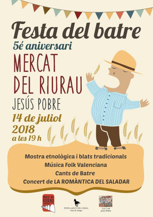 El Mercat del Riurau celebra el cinquè aniversari amb festa i música en directe