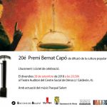 Dénia acull l'acte de lliurament del 20é Premi Bernat Capó aquest divendres
