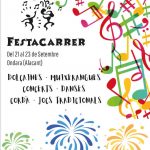 El Festacarrer d'Ondara reivindica la cultura valenciana del 21 al 23 de setembre