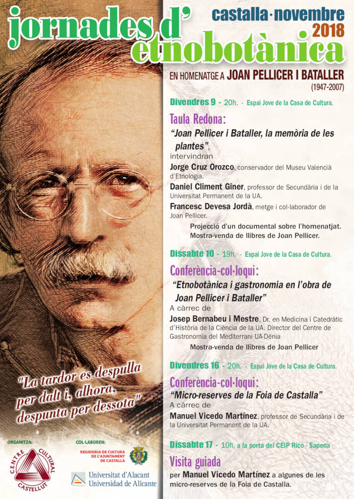 El Centre Cultural Castellut organitza unes jornades d’etnobotànica en homenatge a Joan Pellicer