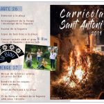 Carrícola encén la foguera per Sant Antoni