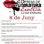 El Premi de Literatura Eròtica de la Vall d'Albaida celebra el 25é aniversari aquest dissabte