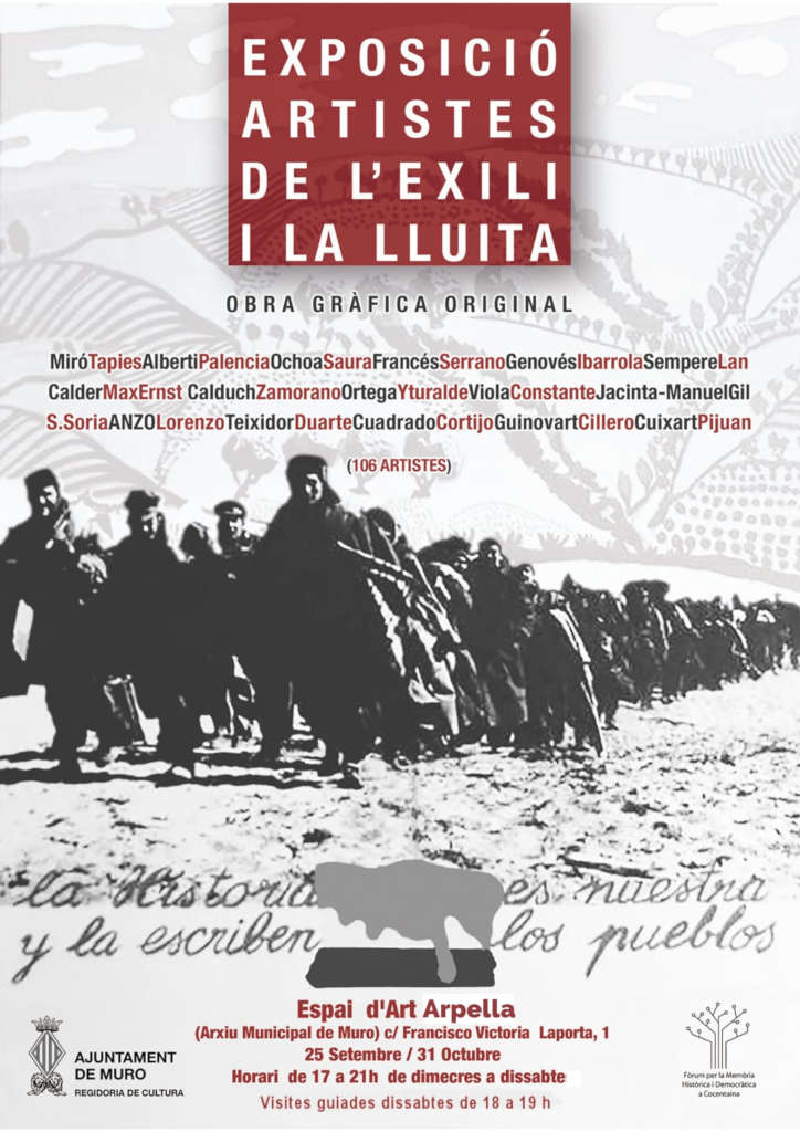 L'exposició "Artistes de l’exili i la lluita" es podrà visitar fins al 31 d'octubre a Muro