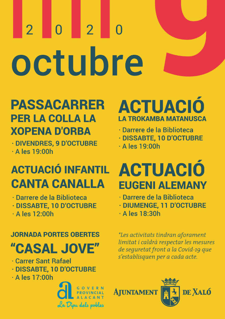 Xaló celebra el 9 d'Octubre amb activitats per a tota la família