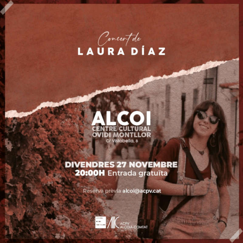 Laura Díaz actuarà divendres al Centre Ovidi Montllor
