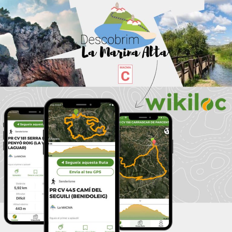 La MACMA recull les millors rutes de La Marina Alta a Wikiloc