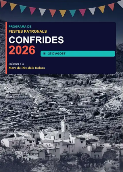 Festes patronals Confrides Programa